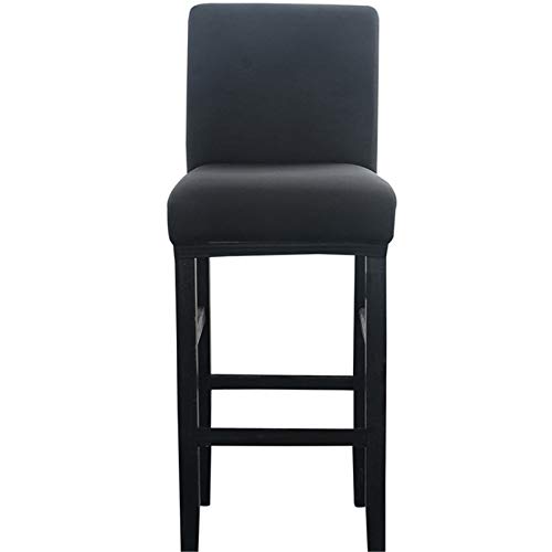 Zerci Sgabello da Bar della Sedia Elastico Sedile casa Morbido Slipcover Chair Protector, Nero, Taglia Unica (Solo Copertina, Nessuna Sedia)