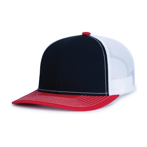 Image of Pacific Headwear Contrast Stitch Trucker Snapback
