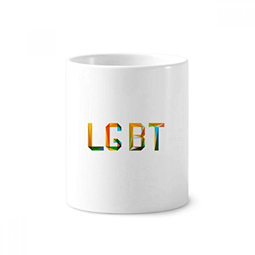 Tasse blanche LGBT arc-en-ciel en céramique pour un réveil coloré