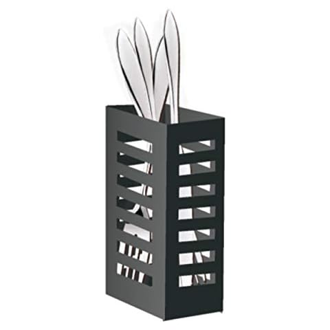 PUSDON Over Sink Dish Drying Rack Parts - Cutlery Silverware Utensil Holder, Black Cover