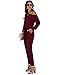 STOLKISS Women’s Long Sleeve Jumpsuits Off Shoulder Dressy Casual Fashion Jumper Elastic Waist Drawstring Rompers with Pocket