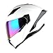 1Storm Motorcycle Modular Flip up Dual Visor Helmet Street Bike Sun Shield Full Face KT928: Glossy White + One Extra Clear Shield