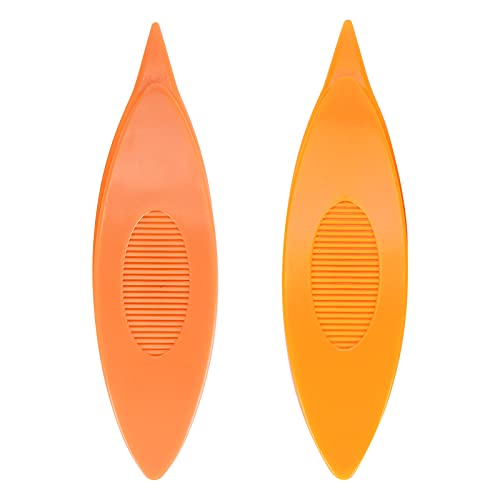 Respicefinem 2Pcs Tatting Plastic Tatting Craft Tool for Hand Sewing Knitting Orange Yellow (12043 Orange + Bright Orange)