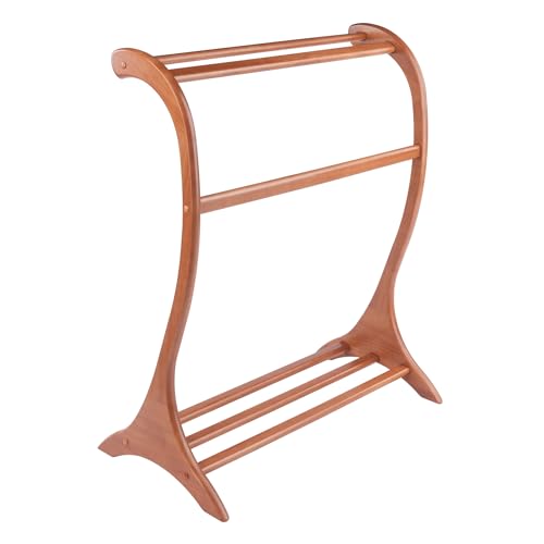 Winsome Bella Blanket Rack in Teak Finish