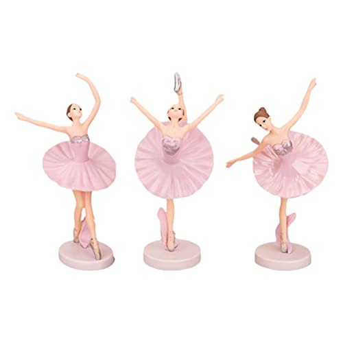 Ballerina Ornaments Ballerina Girl Models Ballerina Christmas Tree Ornament for Girls Desktop Decoration,3Pcs(Pink)