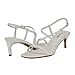 Calvin Klein Women's Ishaya Heeled Sandal, White 140, 8.5