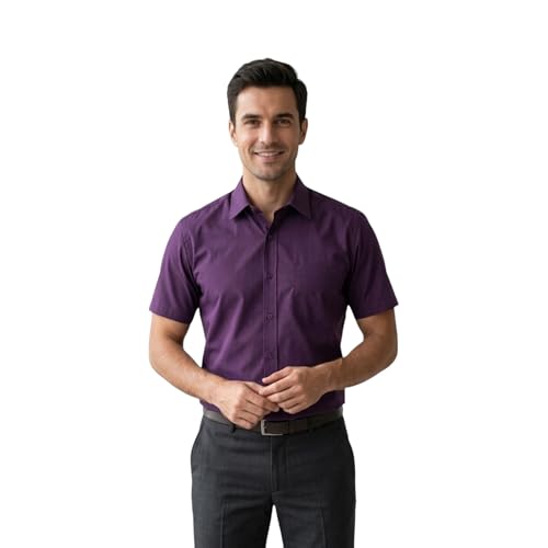 Image of Appel Touch Men's Cotton Blend Formal Shirt Half Sleeves