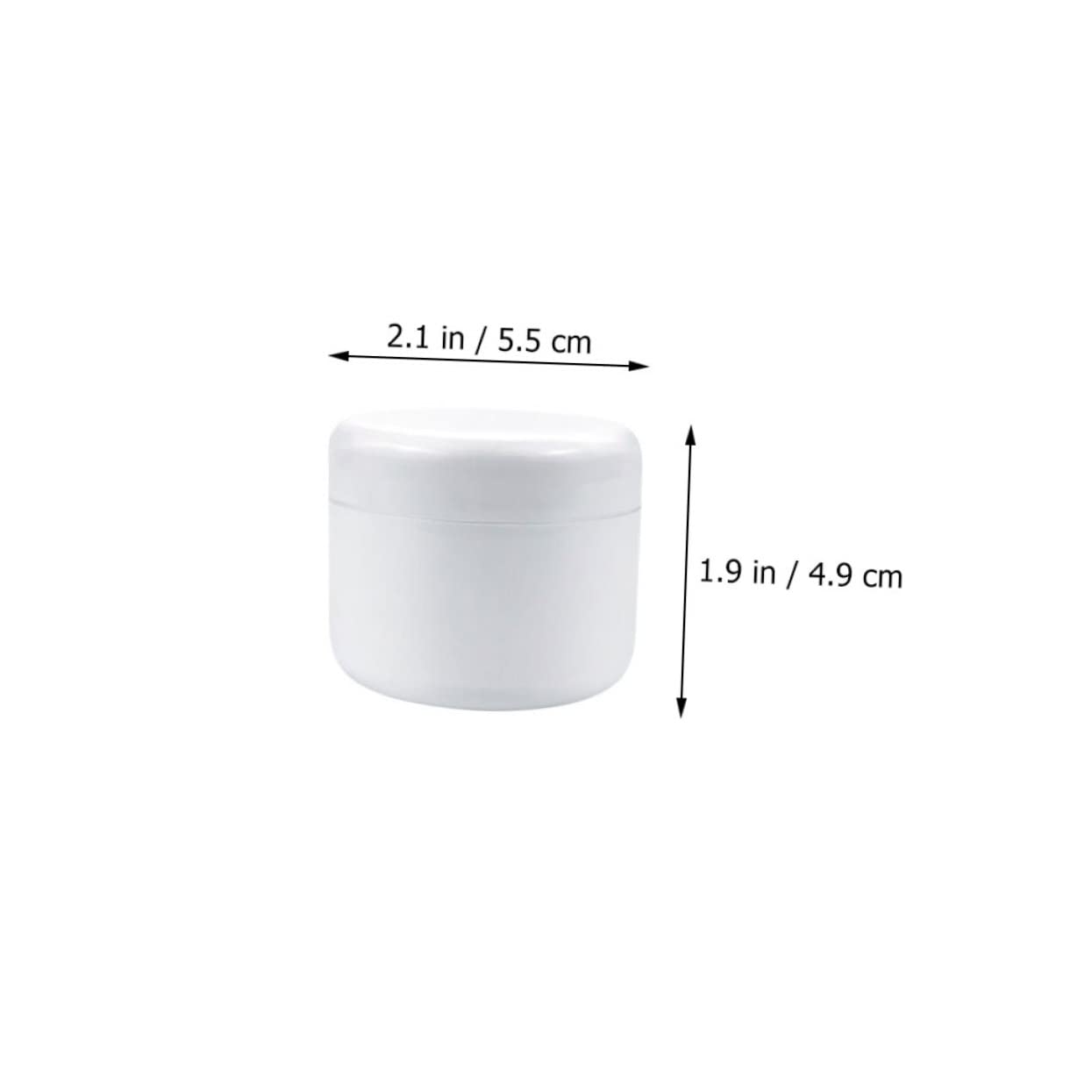Frascos de Crema Rellenables 30ml de Pp, Blanco, 10 Piezas