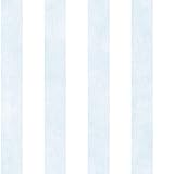 papel pintado rayas anchas azules Material de vinilo. Dimensiones: 10 m x 52,8 cm