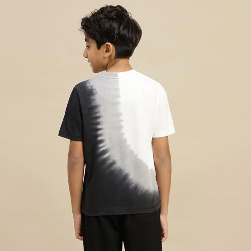 Image of Kidsville Official Naruto Anime Character Half Sleeves Round Neck Graphic Printed Regular Fit Pure Breathable Cotton Fabric Tshirt for Boys