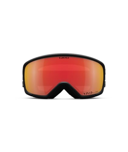 Image of Giro Ringo Snow Goggles - Black Tech, Vivid Ember | Ski & snowboard goggles for men & women; pairs with snow helmets; VIVID contrast lens; unisex One Size fit