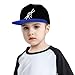 OCALL Drumsticks Drummer Flat Brim Hat Boys Girls Fashion Hip Hop Adjustable Flat Bill Hat Blue
