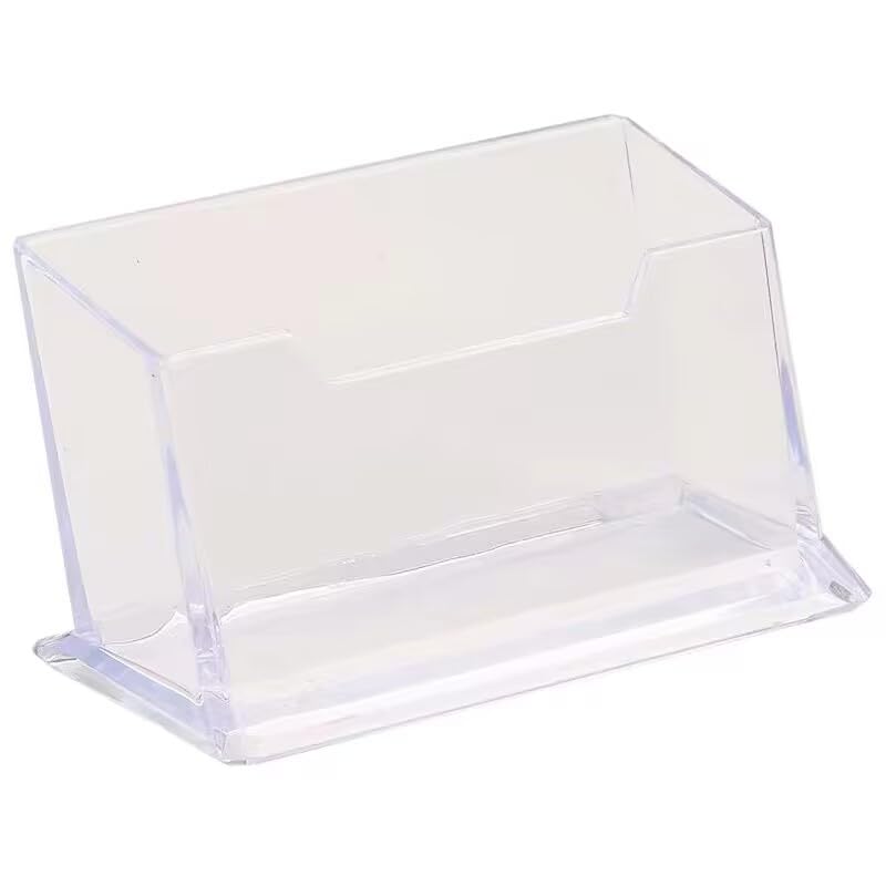 Wanyidaxing Acrylic clear plastic business card holder, acrylic business card display holder for desk use, can hold 30-50 business cards (10)