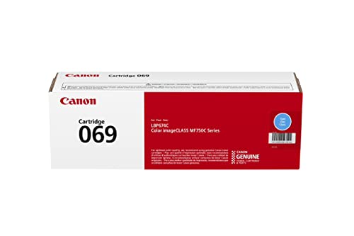 Canon Genuine 069 Cyan Toner Cartridge Compatible with MF753Cdw, MF751Cdw, LBP674Cdw - image 1