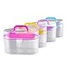 SUPVOX Plastic Sewing Supplies Case Double Layer Sewing Box Empty Knitting Container Sewing Storage Organizer with Handle (Random Color, 1Pc)