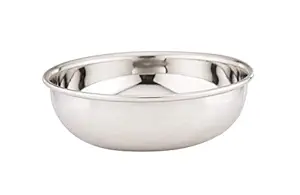 EMBASSY Premium 18G Plain Tasla (Kadhai Without Handle), Size 9, 16.5 cms, 700 ml, Heavy/Thick, Stainless Steel