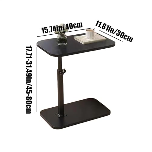 Table d'appoint rotative à 360° : le bout de canapé en C idéal pour petits espaces - 3