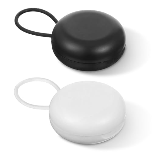 2Pcs Ear Plug Carrying Cases Earplug Cases Potable Mini Storage Case Earbud Plug Organizer Small Storage Case for Business Trip Storage Earbuds Trinkets (Black White)