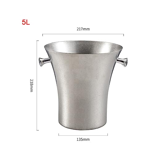 Cubo de hielo para champán de 5L en acero inoxidable, ideal para enfriar vino en fiestas de bar 3