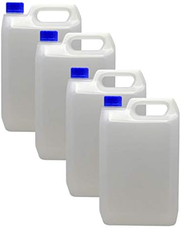 Trade Chemicals HDPE Jerry 5L 4 Pack with Optional Lids (Blue)