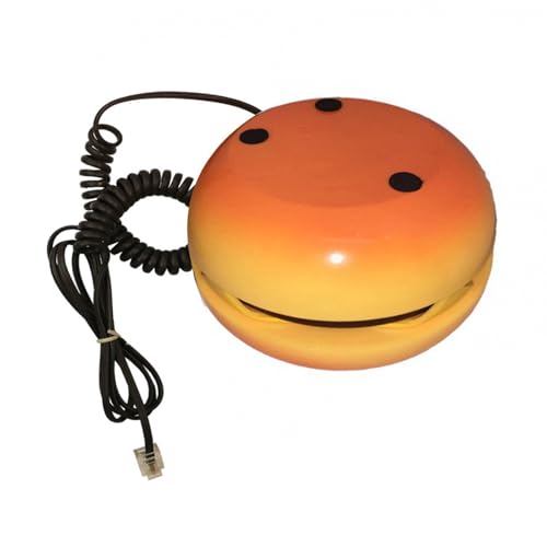 Shuade Téléphone de bureau émulational hamburger fantaisie pour chambre à coucher, cuisine, design mural, téléphone hamburger ludique pour la maison