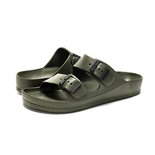 Image of Luffymomo Adjustable Slip on Eva Double Buckle Slides for Mens