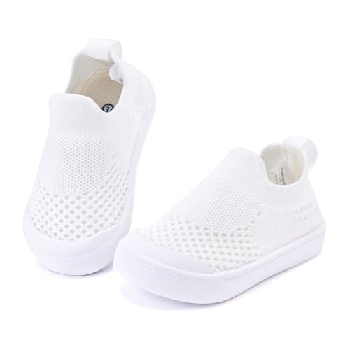 Bmcitybm M21SS012-WHITE-140 Baby Walking Shoes First Boy Girl Walker Infant Sock Tennis Mesh Sneakers Breathable 6 9 12 18 24 Months White Size 18-24 Months Toddler thumb #4