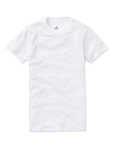 RibbedTee Men's Retro Fit Crew Neck Cotton-Poly Short Sleeve Undershirt 1-Pack, White