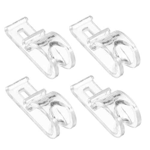 Veemoon Juego De Ganchos para Persianas Enrollables, Clips De Fijación Abs, Color Blanco, 4 Piezas, Accesorios para Cortinas Cadena, Fácil Instalación y Uso Diario