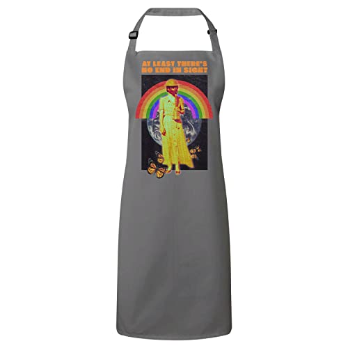 Tablier cuisine gris style rétro surréaliste pour cuisiner avec humour