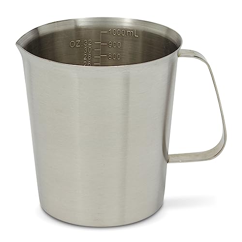 Vaso medidor de acero inoxidable Juvale 32 oz con asa miniatura 1