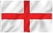 Anley Fly Breeze 3x5 Fuß England Flagge - Lebendige Farbe und UV-beständig - Canvas Kopf- und Doppelnaht - Englische Nationalflaggen Polyester mit Messingösen 3 X 5 Ft