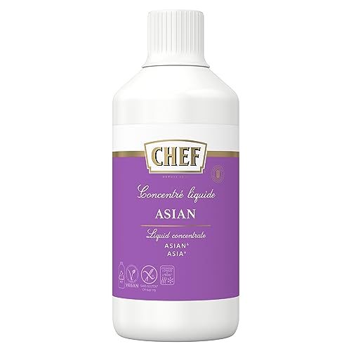 CHEF Concentré Liquide Asian - Saveur Asiatique - Utilisable à Chaud et à Froid - Gain de temps en Cuisine - Aide Culinaire, Sauce, Bouillon, Fonds -...
