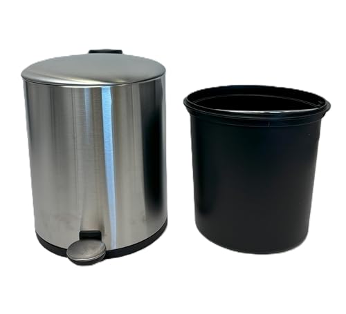 Caneca de Basura de Acero Inoxidable de 5 Litros Satinada miniatura 4