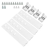 Spares2go Integrated Fridge Door Slide Mounting Universal Bracket Fixing Kit with Screws (Pack of 4)