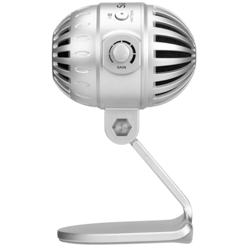 Microphone de studio USB Saramonic avec sortie casque argenté SMARTMICMTV500