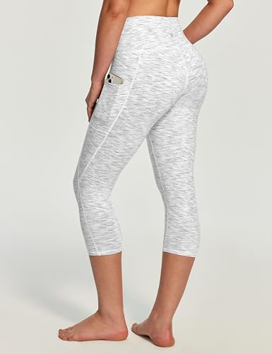 Image of Heathyoga Capri Leggings for Women High Waisted Capri Leggings with Pockets for Women Tummy Control Yoga Pants Women