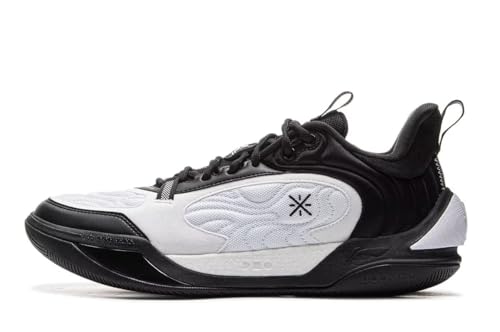 LI-NING Wade ICE 2 V2 Men's Basketball Shoes Lightweight High Rebound Basketball Outdoor Sneaker Black White US 13