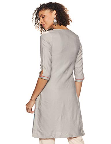 Image of Rangriti Coral Poly Cotton Straight Kurta for Women