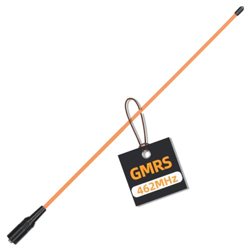 ABBREE AR-771C GMRS (155/462MHz) Antenna 15.3inch Whip Antenna SMA-Female for Baofeng UV-5R UV-5G Mini GMRS GM-15Pro GM-5RH UV-5G Plus TD-H3 UV-9G Radioddity GM-30 Plus GMRS Radios(Orange)