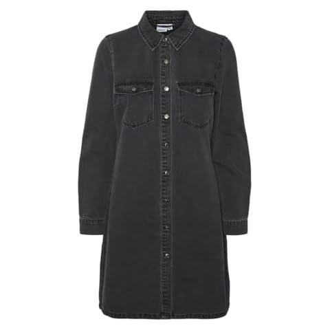 VERO MODA Robe en Denim Noir Cover
