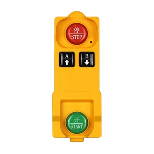 OUTFYT Mando a Distancia inalámbrico Industrial, 2/4 Botones, Control de grúa de elevación, grúa Resistente al Agua, Controlador de Radio Industrial de Larga Distancia,Respuesta Rápida(2 Buttons)