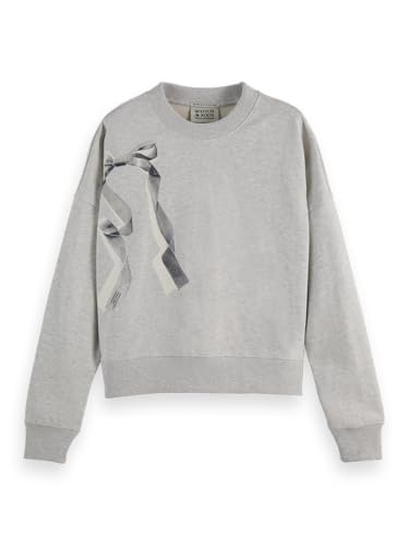 Scotch & Soda Sweat-Shirt décontracté Chest Artwork, Gris Clair mélangé U051, XL