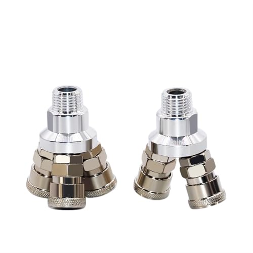 C-Type Quick Connector Round Two-Way Round Three-Way Air Compressor Air Pipe Joint Pneumatic Two-Way Three-Way 1Pcs(SMY 1PCS)