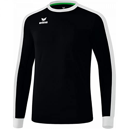 Erima Herren Retro Star Trikot Trikot Langarm (3142106), schwarz/weiß, M
