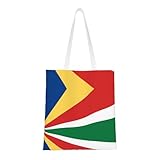 Matériau en toile de qualité supérieure : fabriqué à partir de toile haute densité, ce sac d'épicerie réutilisable imprimé drapeau des Seychelles est durable, léger, doux et confortable à transporter. Sa construction robuste garantit qu'il peut supporter le poids des courses lourdes et résister à l'usure, vous offrant une solution fiable et durable.