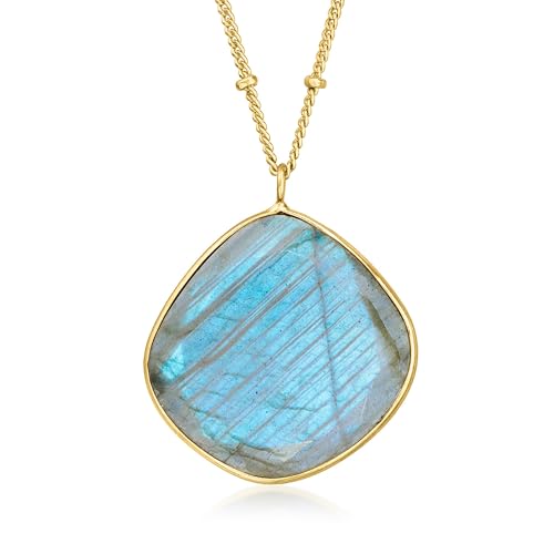 Ross-Simons Labradorite Necklace in 18kt Gold...