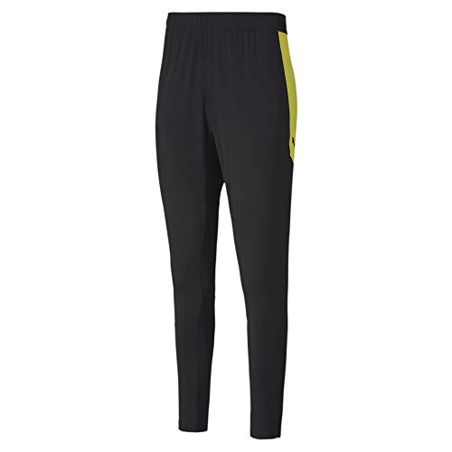 PUMA Ftblnxt Pant Sr Pantalones de Chándal de Fútbol, Hombre, Negro Black-Ultra Yellow, M