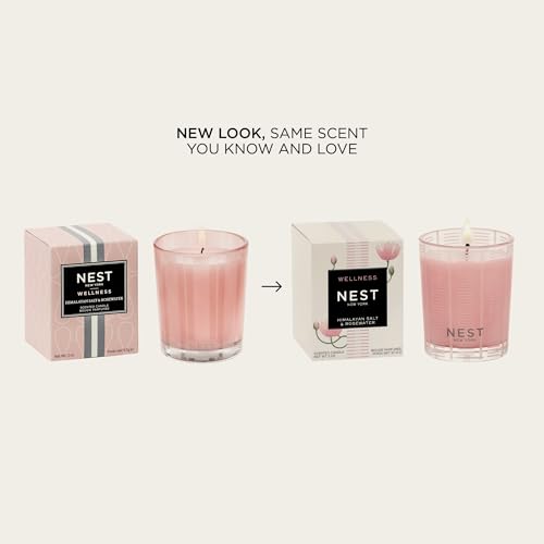 nest new york scented votive candle himalayan salt amp rosewater - 2 oz - up to 28-hour burn time - reusable glass vessel