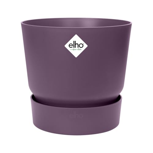 elho Greenville Rund 20 - Blumentopf für Innen und Außen - Selbstbewässerungstopf - 100% recyceltes Plastik - Ø 19.5 x H 18.4 cm - Lila/Vintage Pflaume